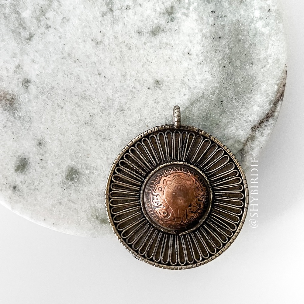 NEW Bhutanese Coin Artisan Handcrafted Pendant